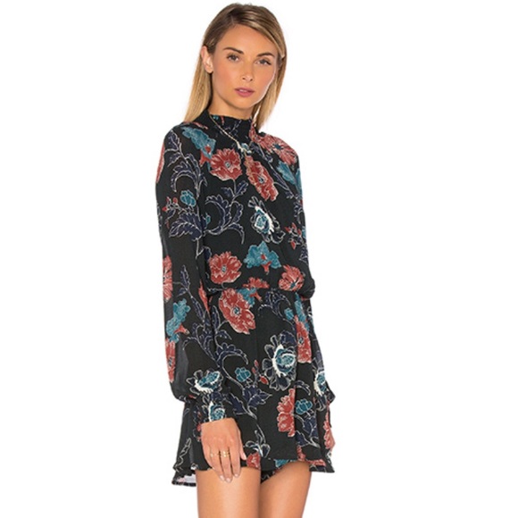 NWT ASTR the Label Eva Romper Dark Green Floral Jumper - Picture 4 of 11